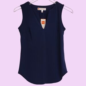 NWT Jude Connally Ali top blouse Jude cloth sleeveless navy pullover v neck